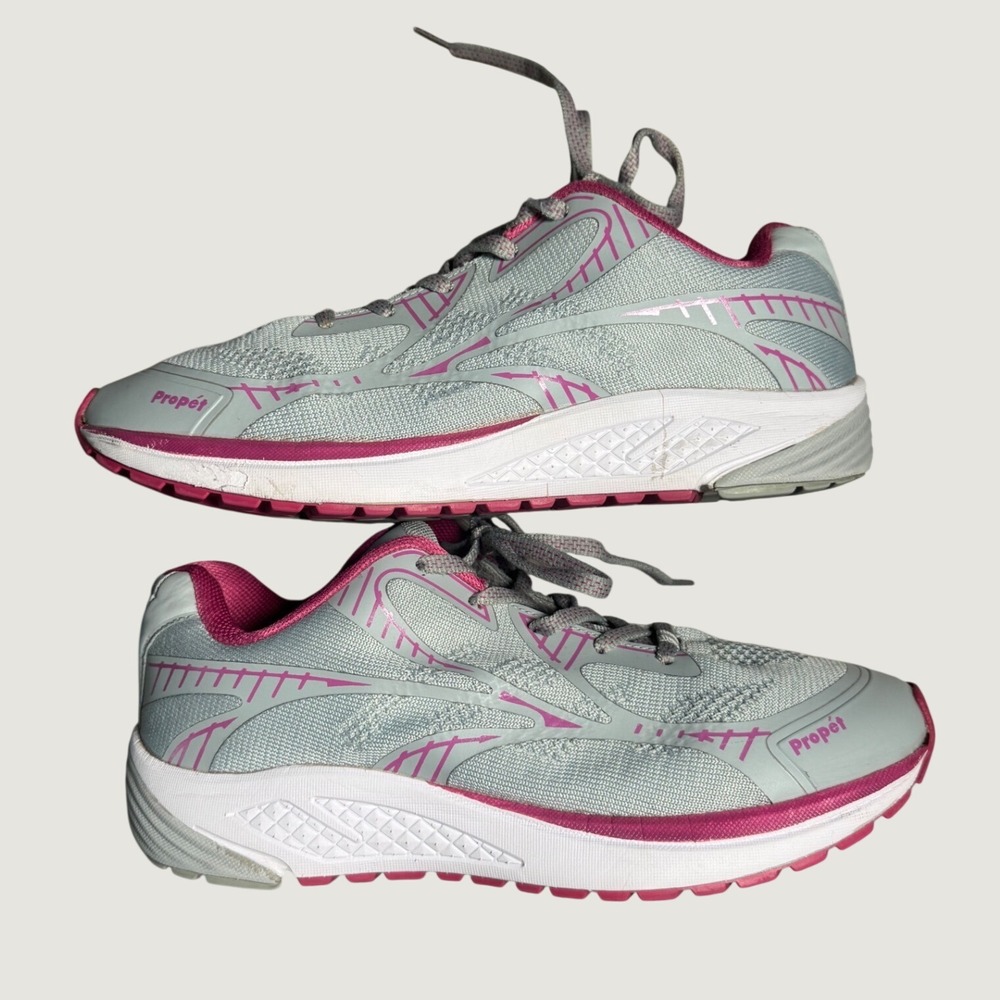 Propet One LT Womens 11 Wide Grey Pink Mesh Walking Running Shoes WAA022M